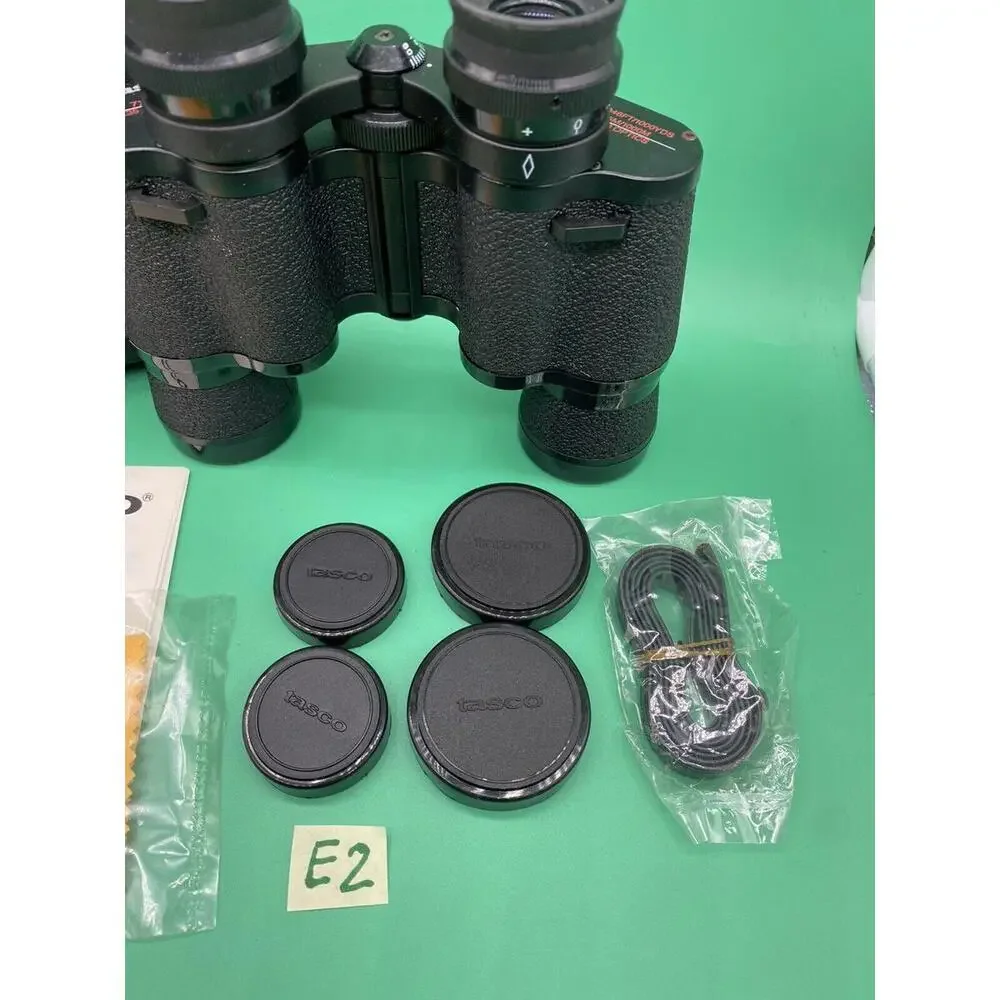 Tasco Binoculars 7x35mm 15-7x35 Case,Lens Cap Zip Focus Cleaning Cloth,Manual